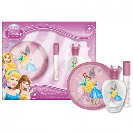 Cofffet cadeau - Eau de toilette 50ml avec un sac à main rond et un brillant à lèvres - Disney Princesse