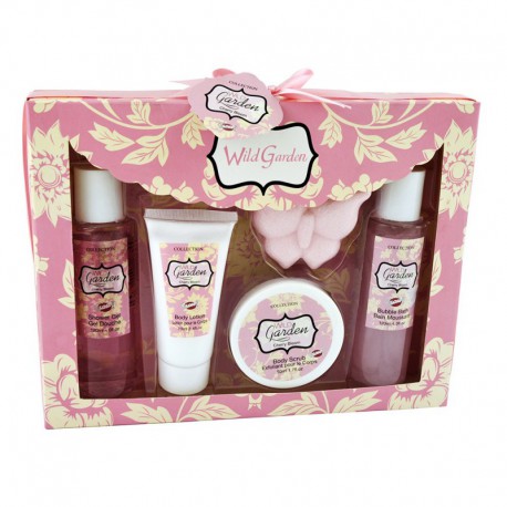 Coffret de Bain - Wild Garden - Fleurs de Cerisier - 5 Pcs