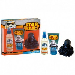 Coffret cadeau - Eau de toilette 140ml,gel douche et shampoing 2en1 avec une éponge 3D - Star Wars