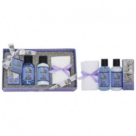 Coffret de Bain  GLITZ & GLAM PINK - 4 Pièces - Lavande