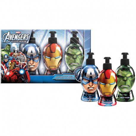 Coffret Cadeau bain - Gel douche shampoing et savon pour les mains - Avengers