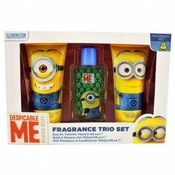 Coffret Cadeau - Eau de toilette 75ml, gel douche 150ml et shampoing 2en1 150ml - Minions