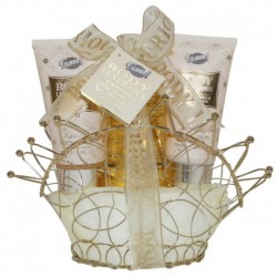 Corbeille de Bain Métallique BODY LUXURIOUS - 3 Pièces - Vanille et Tilleul
