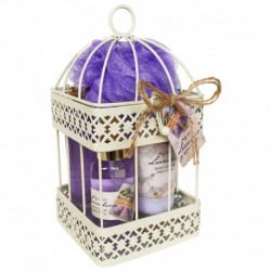 Coffret de Bain Cage - Les Belles Fleurs - Lavande - 5 Pcs
