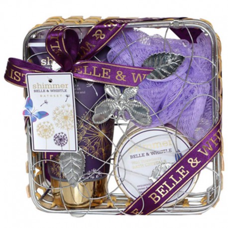 Coffret de Bain Métallique SHIMMER B&W - 3 Pièces - Lavande