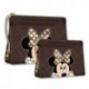 Minnie Mouse - Chocolat - 2 Trousses de Toilette