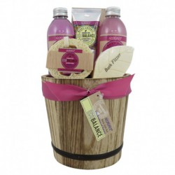 Pot de Bain en Bois ECOBALANCE - 6 Pièces - Vanille Gingembre