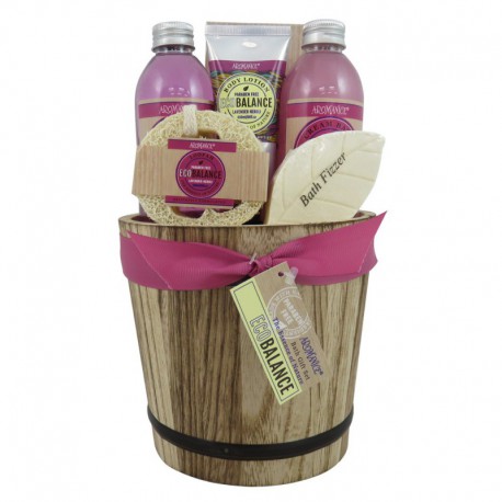Pot de Bain en Bois ECOBALANCE - 6 Pièces - Vanille Gingembre