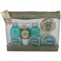 Trousse de Bain ECOBALANCE - 5 Pièces - Fleurs de Pivoine et Patchouli