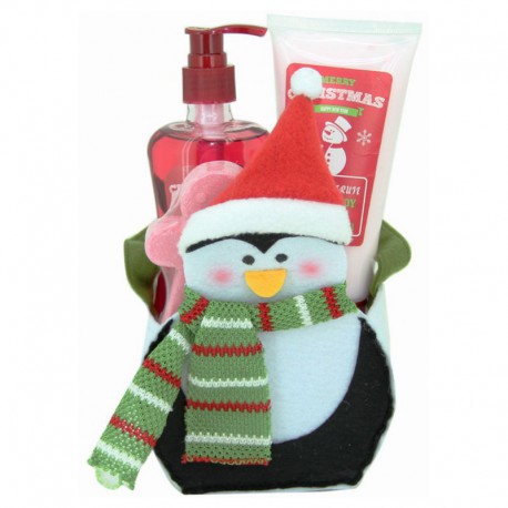Coffret de Bain Pingouin - Merry Christmas - Mûre - 3 Pcs