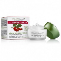 Crème de Nuit Regain d'Energie 100% BIO à l'Huile d'églantier Certifié ECOCERT - 50ml