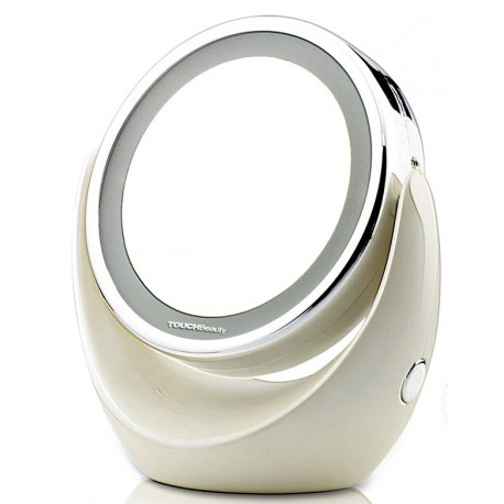TouchBeauty - Miroir à LED Double Face (Grossissant x1 et x5) Spécial Beauté