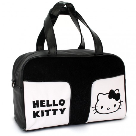 Sac à main blanc et noir - Hello Kitty