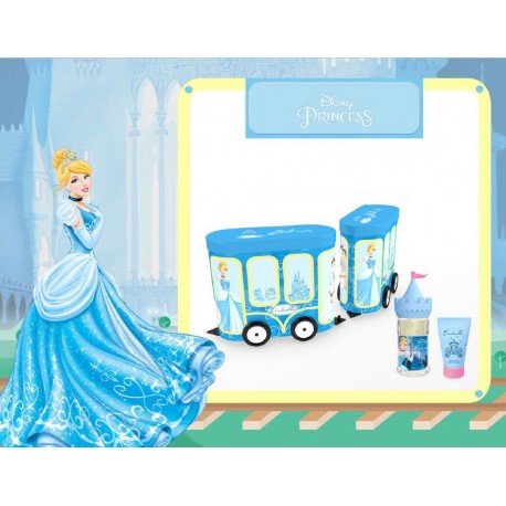 Coffret cadeau - Wagon de train à léffigie de Cendrillon en métal - Eau de toilette (50ml) & Gel douche (75ml).
