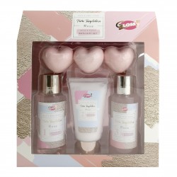 Coffret cadeau beauté pour le bain à la rose