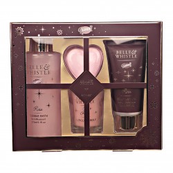 Coffret de bain avec bougie - Rose