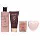 Coffret de bain avec bougie - Rose