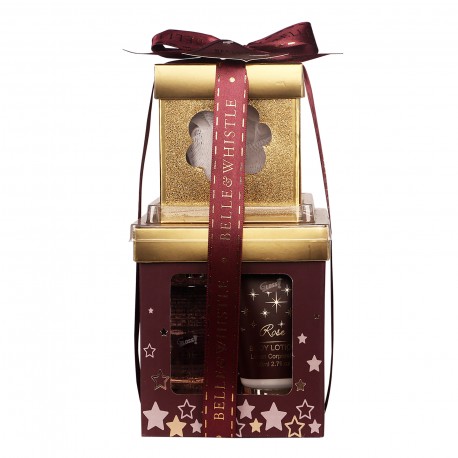 Coffret cadeau de bain à la rose - Boîtes gigognes