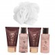Coffret cadeau de bain à la rose - Boîtes gigognes