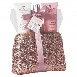 Trousse de bain rose pailletée -  Edition Bloomfield - Rose