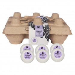 Coffret de bain et bien-être ecologique format boîte à œufs  à la lavande - boules de bain