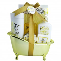 Coffret beauté - Baignoire de bain dorée - Huile d'argan