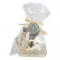 Set de bain - Traîneau en métal - Vanille & tilleul - Idée Cadeau Noël