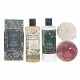 Coffret cadeau de bain avec éponge EVA - Vanille et fleur de tilleul