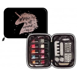 Coffret cadeau - Kit de manucure avec 10 vernis - Design Licorne