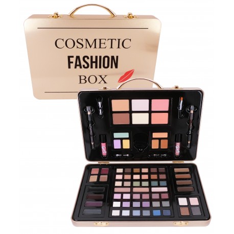 Mallette de maquillage dorée - Collection Cosmetic Fashion Box