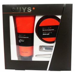 Coffret de rasage homme incluant un kit de manucure - Collection Guys - Aloe Vear et Menthe Poivrée