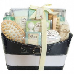 Corbeille de Bain Premium - Fresh - Aloe Vera & Menthe Poivrée - 17 Pcs