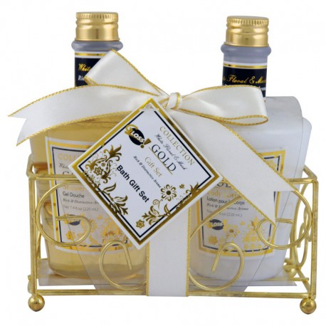 Set de Bain - Gold - White Floral & Musk - 2 Pcs