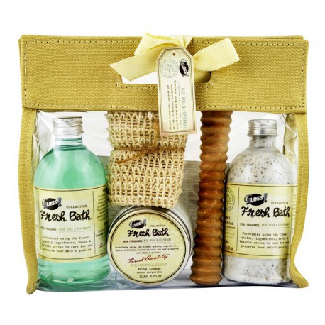 Pochette de Bain - 5 Pièces - Aloe Vera et Menthe Poivrée - FRESH