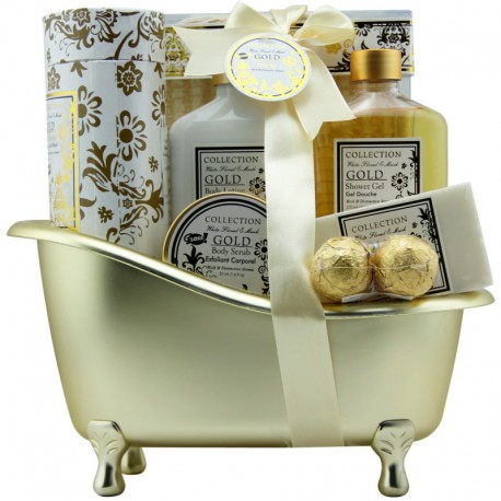 Baignoire de Bain - Gold - Musc & Fleurs - 8 Pcs