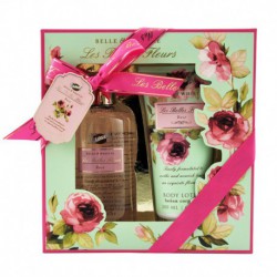 Coffret de Bain Duo - Les Belles Fleurs - Rose - 2 Pcs