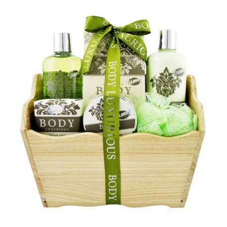 Corbeille de Bain - Body Luxurious - Thé Vert - 6 Pcs
