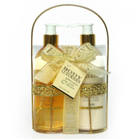 Set de Bain Duo - Body Luxurious Gold - Vanille & Tilleul - 2 Pcs
