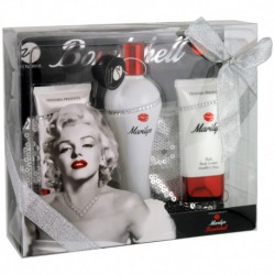 Coffret cadeau beauté - Eau de parfum 150ml, crème de douche 150ml, lotion 150ml et trousse - Marylin Monroe