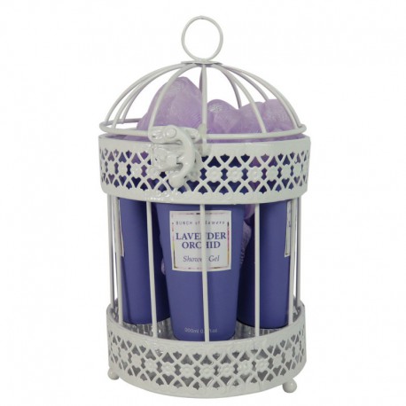 Cage de Bain AROMANICE - 4 Pièces - Lavande et Orchidée