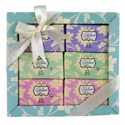 Coffret de Savon - Wild Garden - Fleur de Magnolia, Fleurs de Cerisier, Lavande - 6 Pcs