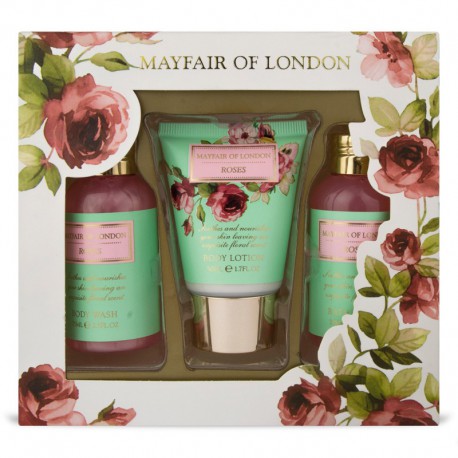 Coffret de Bain - Roses - 3 Pcs