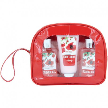 Trousse de Bain - Floral Scented - Coquelicot - 4 Pcs