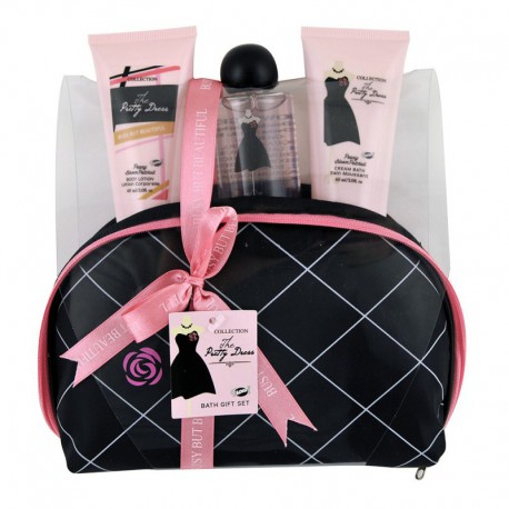 Gloss! Trousse de Bain Noire The Pretty Dress - Fleur de Pivoine et Patchouli - 3pcs