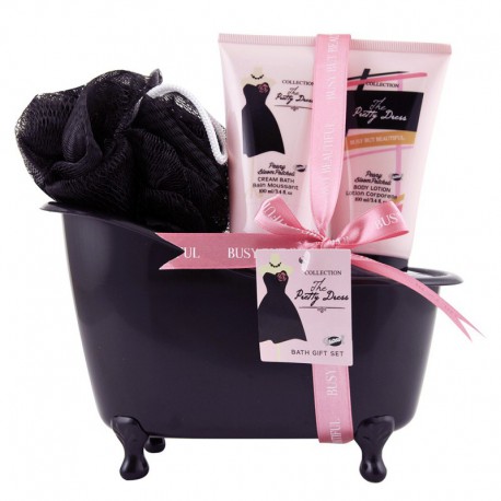 Gloss! Mini Baignoire de Bain Noire The Pretty Dress - Fleur de Pivoine et Patchouli - 3pcs