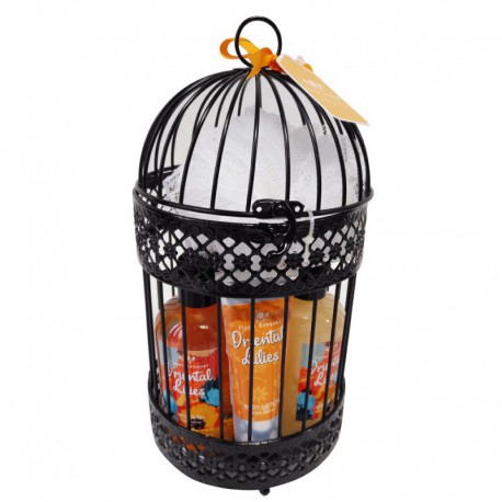 Gloss! Cage de Bain Métallique Floral Bouquet - Agrume et Orchidée - 5pcs