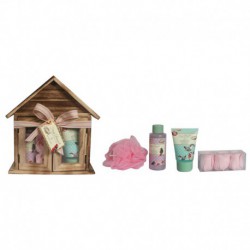 Gloss! Maison de Bain en Bois Fresh Bouquet - Grenade, Thé Vert et Lavande - 4pcs