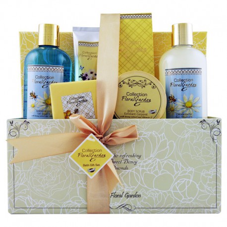 Gloss! Corbeille de Bain Premium Floral Garden - Amande au Miel - 6pcs