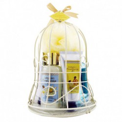 Gloss! Cloche de Bain en Métal Floral Garden- Amande au Miel - 7pcs