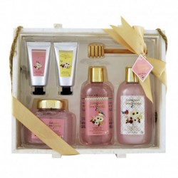 Gloss! Plateau de Bain en Bois Floral Garden - Fleur de Pivoine et Patchouli - 6pcs